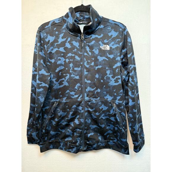 The North Face Jackets & Blazers - The North Face Full Zip Jacket, Black/Blue Camo Print, Size Large